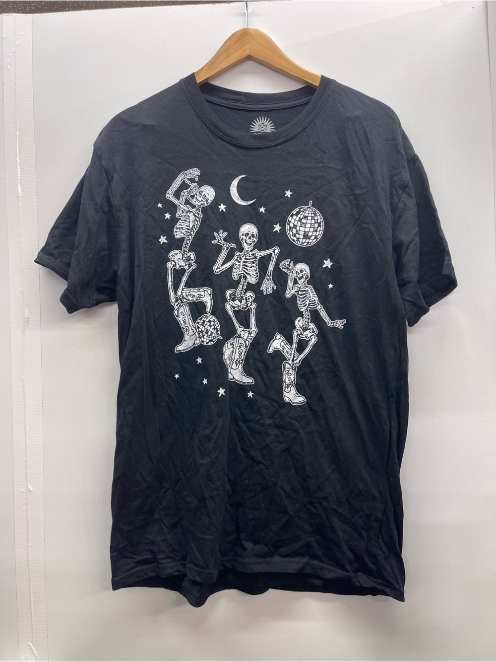 Dancing till we die Skeleton wearing cowboy boots Graphic Tee goth punk